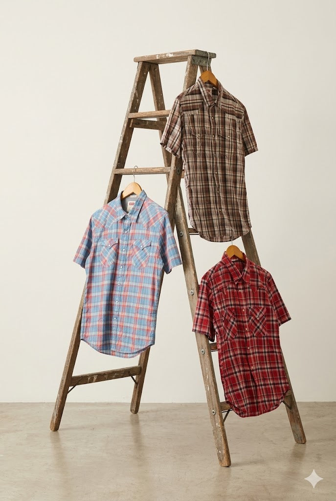 Levi's Check Short Sleeve Western Shirt x3点