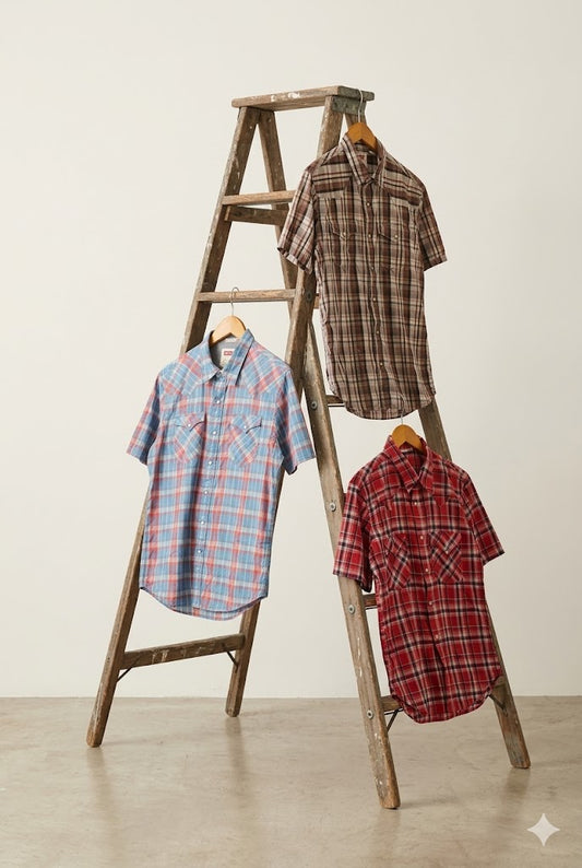 Levi's Check Short Sleeve Western Shirt x3点