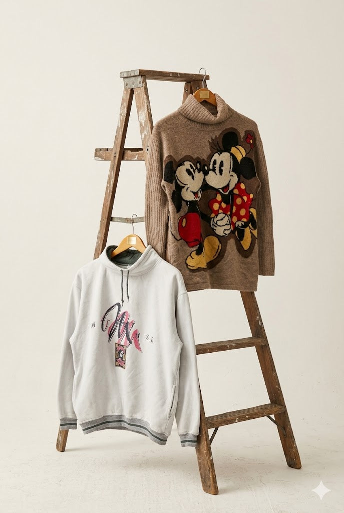 90's Men's Vintage Mickey Mouse Knitwear & Sweatshirts x2点