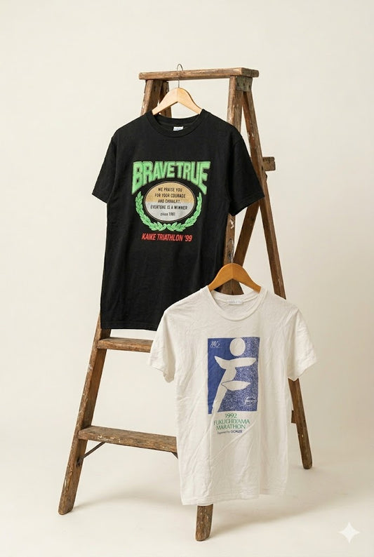 90's Vintage Triathlon & Marathon Commemorative T-Shirt x2点
