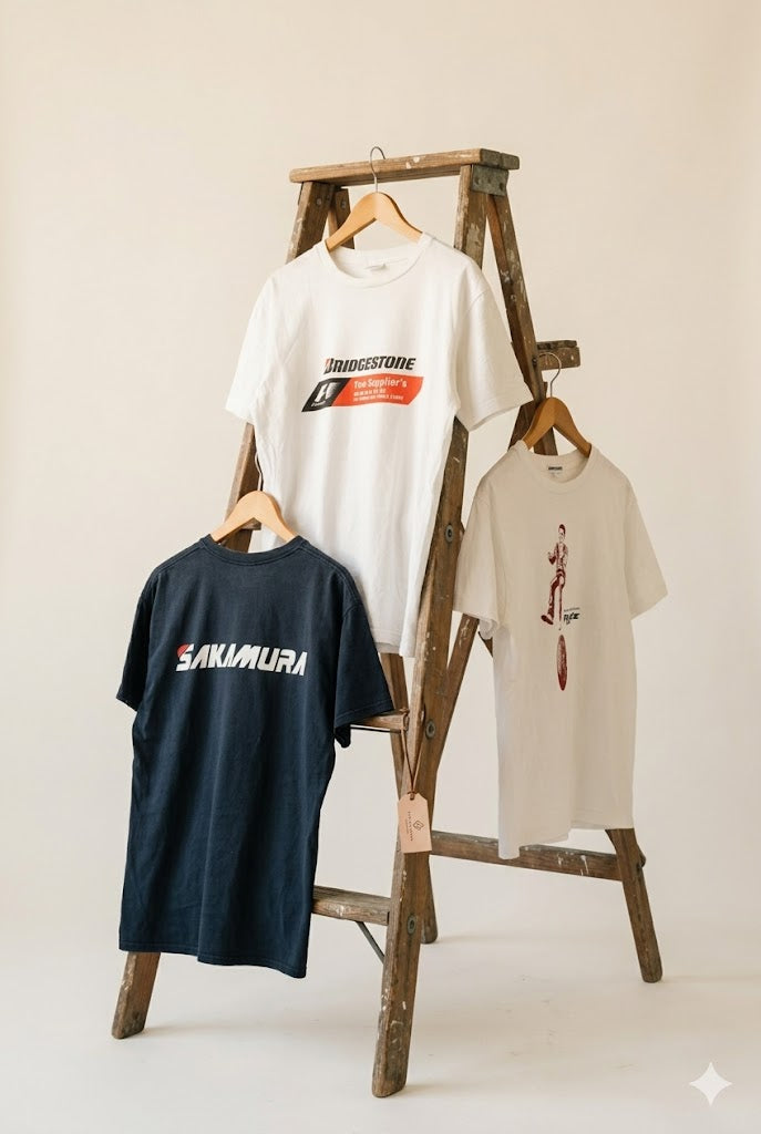 90-00's Bridgestone & SAKAMURA Corporate Print T-Shirt x3点