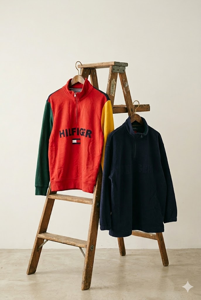 90-00's Tommy Hilfiger Half Zip Jacket x2点