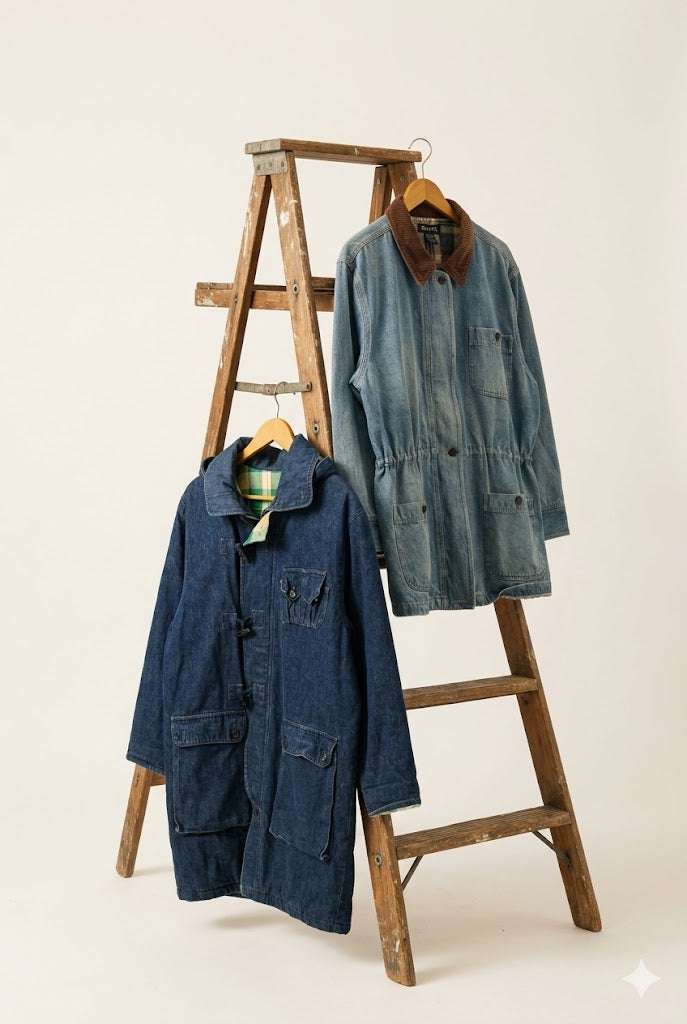 Men's Vintage Denim Coverall & Duffle Coat x2点