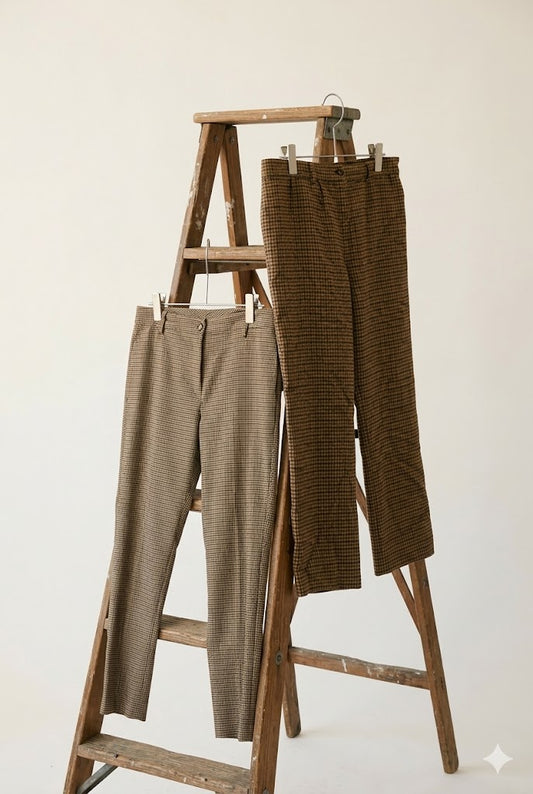 Made In Italy Women's Houndstooth Slacks x2点