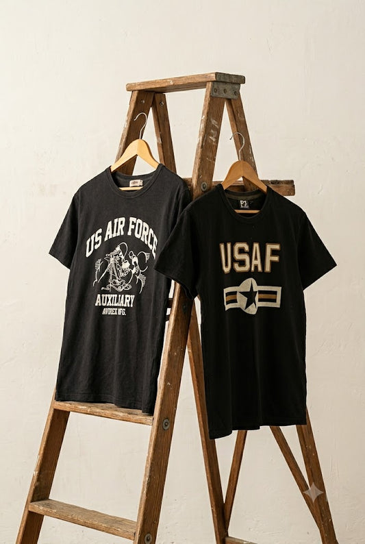 Old AVIREX USAF Print T-Shirt x2点