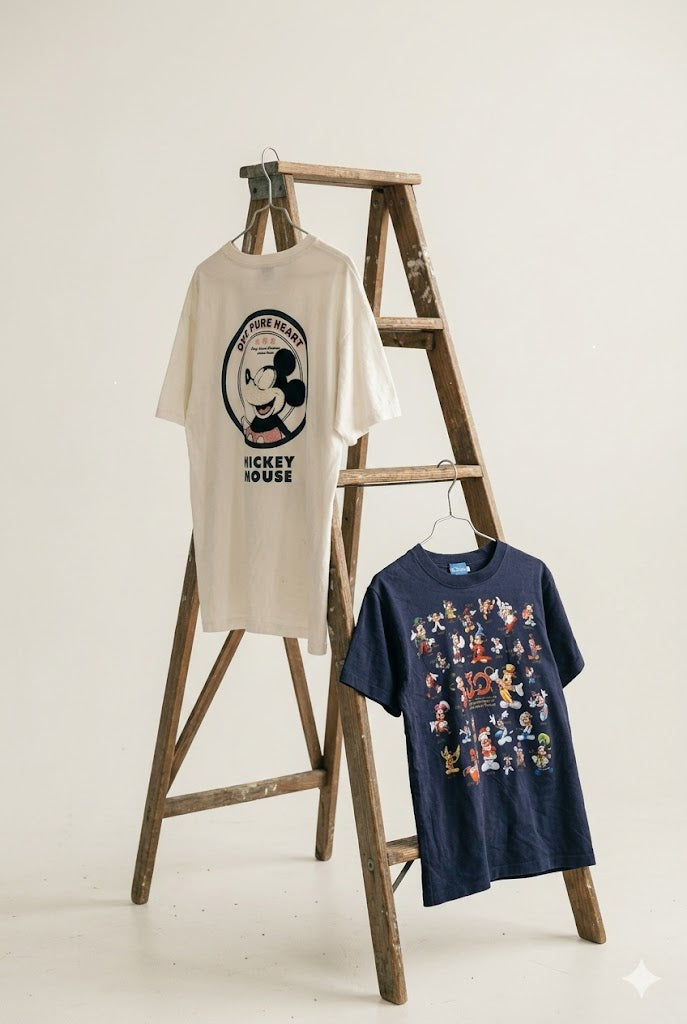 Disney Mickey Mouse Print T-Shirt x2点