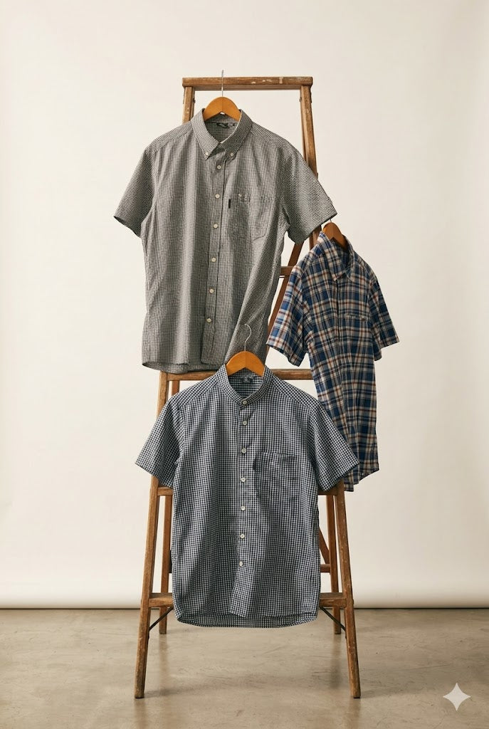 mont-bell Check Short Sleeve Shirt x3点