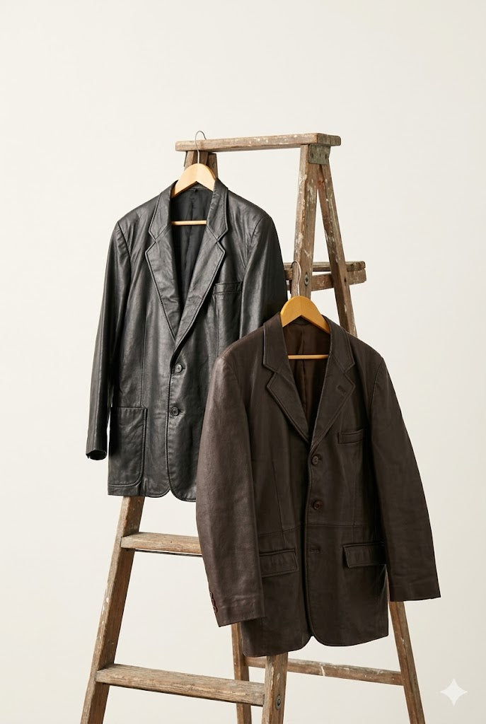 Men's Leather Tailored Jacket x2点