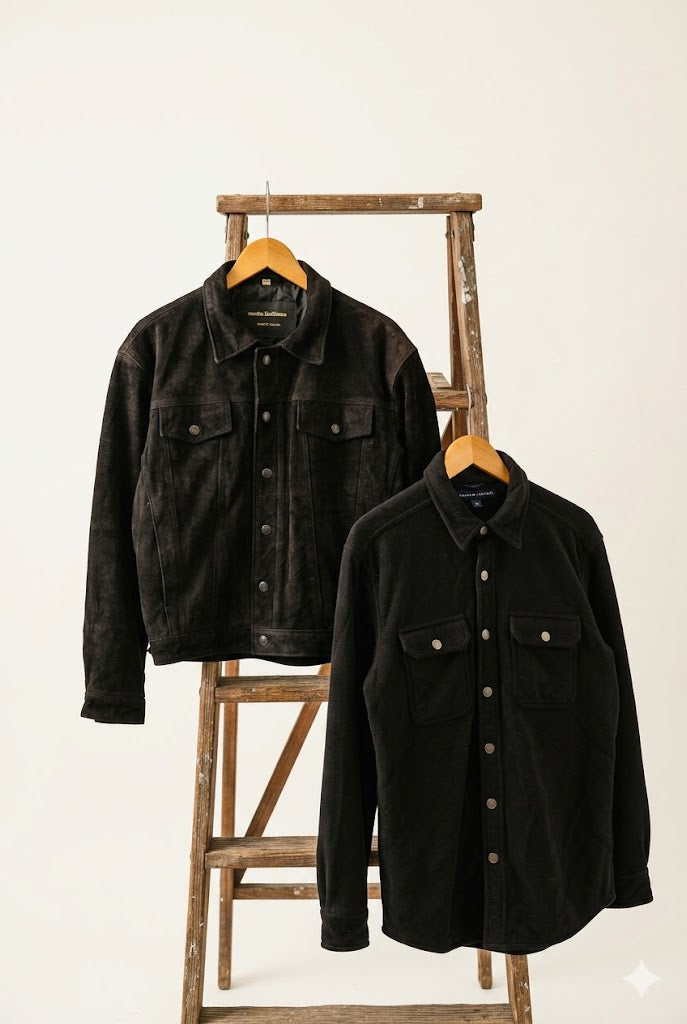 Men's Suede & Moleskin Shirt Jacket x2点