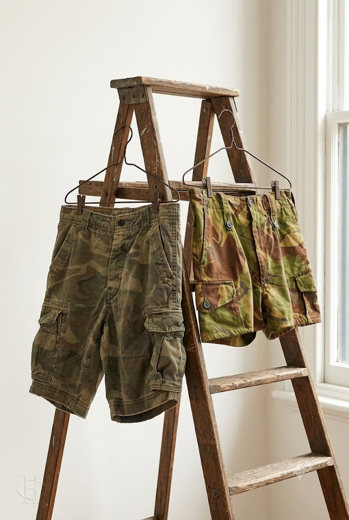 Men's Y2K Style Camouflage Shorts x2点