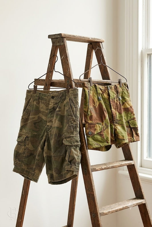 Men's Y2K Style Camouflage Shorts x2点