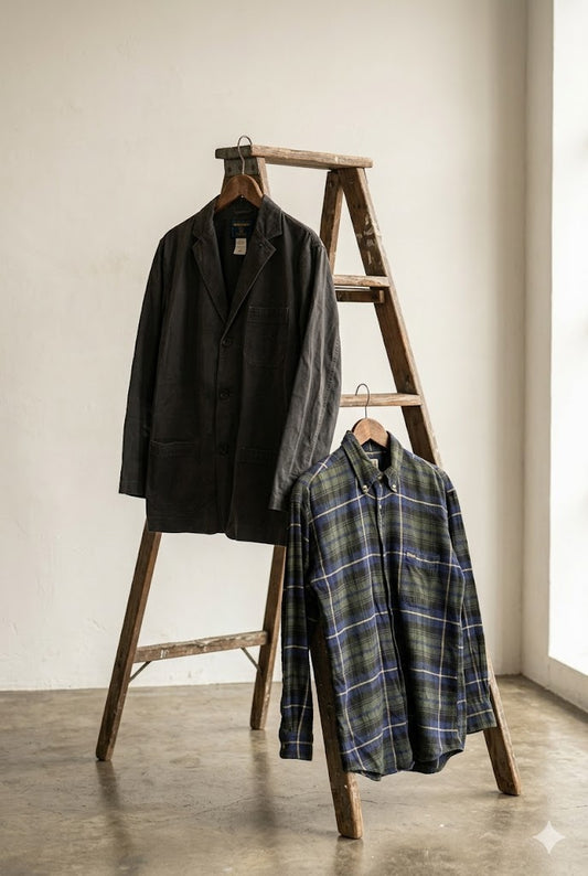 80-90's WOOLRICH Jacket & Check Shirt x2点