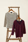 Made In France Le minor Stripe Cut & Sew Top x2点