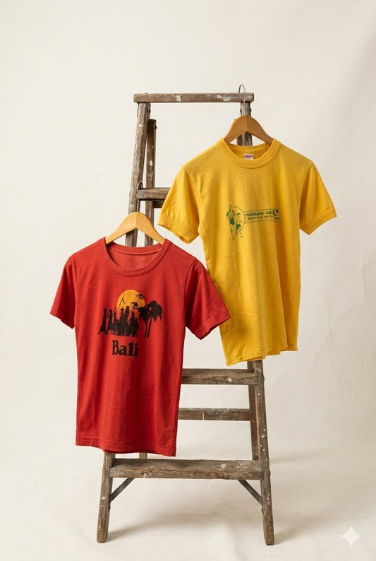 80's Men's Import Vintage Print T-Shirt x2点