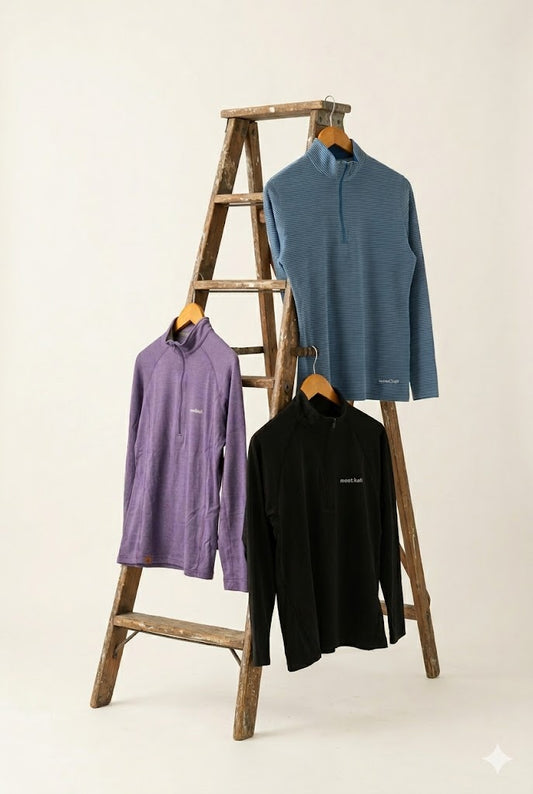 mont-bell Half Zip Long Sleeve T-Shirt x3点