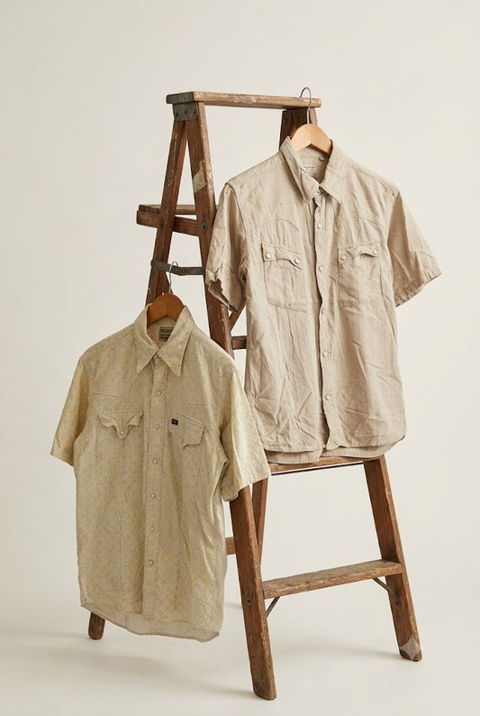 Men's American Casual Brand Western Shirt x2点