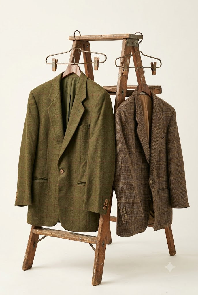 Made In France & Germany Checked Men's Tailored Jacket x2点