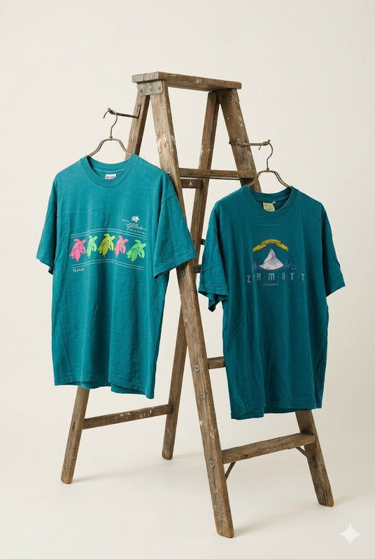 90's Vintage Single Stitch Import Souvenir T-Shirt x2点
