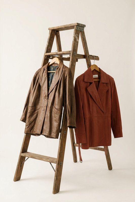 Women's Vintage Leather Jacket x3点