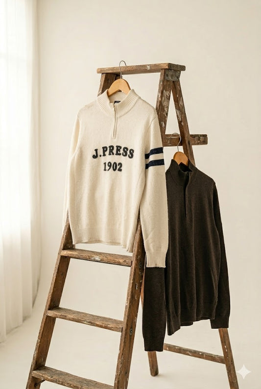 J.Press&BOSS Half Zip Knit x2点