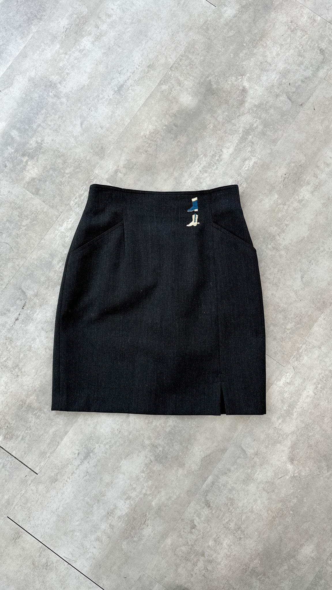 Made In Italy Vintage Gray Wool Skirt x2点