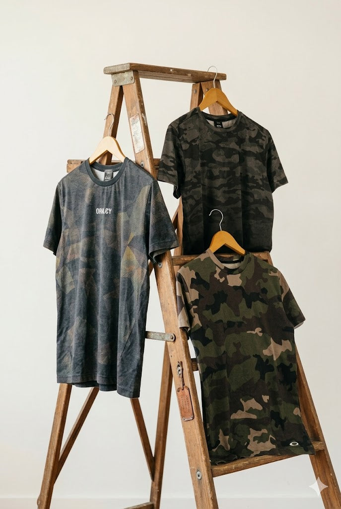 00's Oakley Y2K Camouflage Design T-Shirt x3点