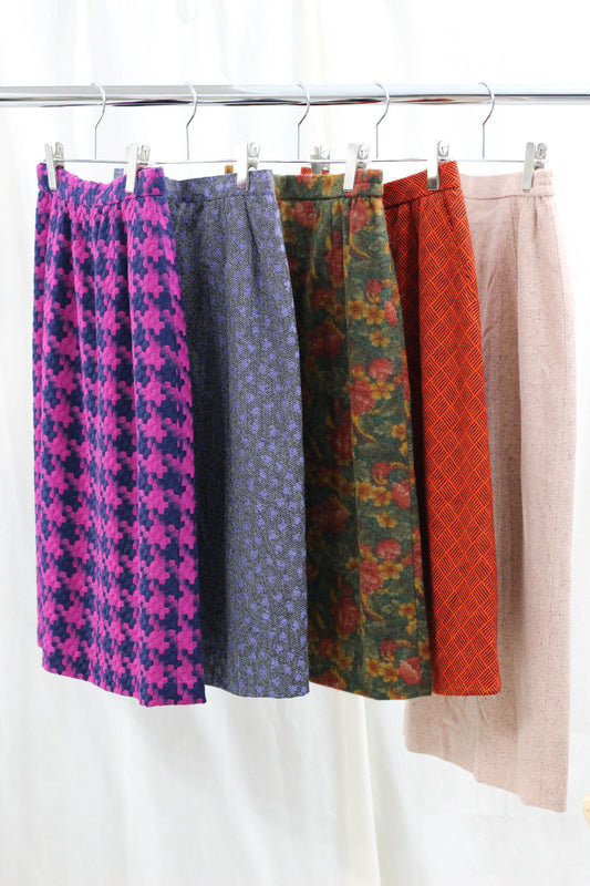 90's Vintage ladies retro wool skirt x 10 
