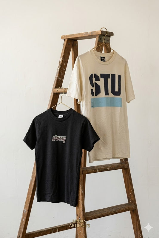 90's Made In USA Stussy Print T-Shirt x2点