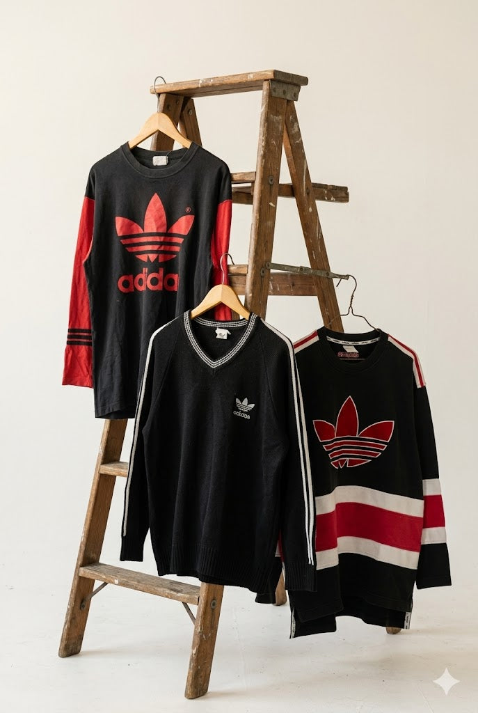 80-90's adidas Vintage Logo Tops x3点