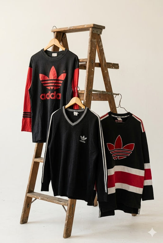80-90's adidas Vintage Logo Tops x3点