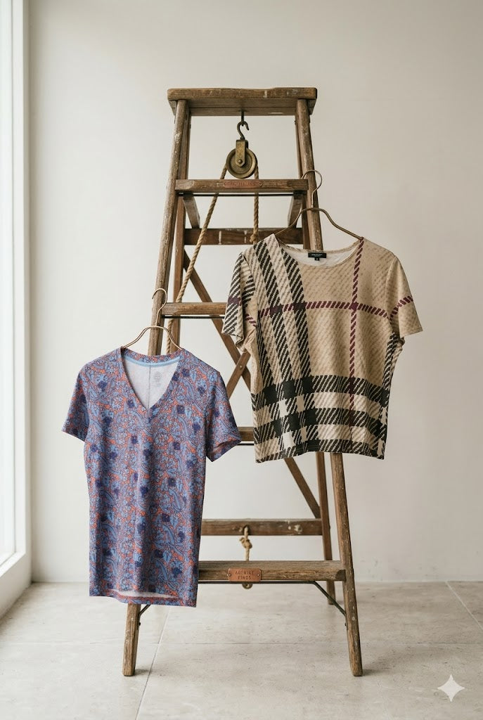 Tory Burch & Burberry Print T-Shirt x2点