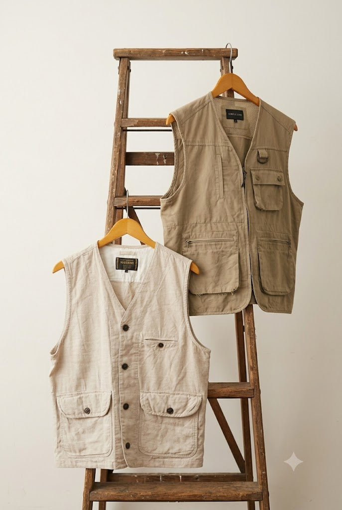 Men's Vintage Utility Vest x2点