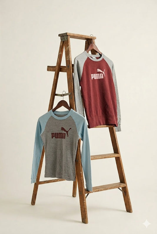 Puma Y2K Style Raglan Long Sleeve T-Shirt x2点