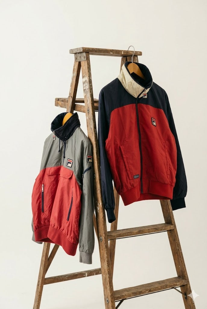 80's & 90's FILA Vintage Nylon Tech Jacket x2点