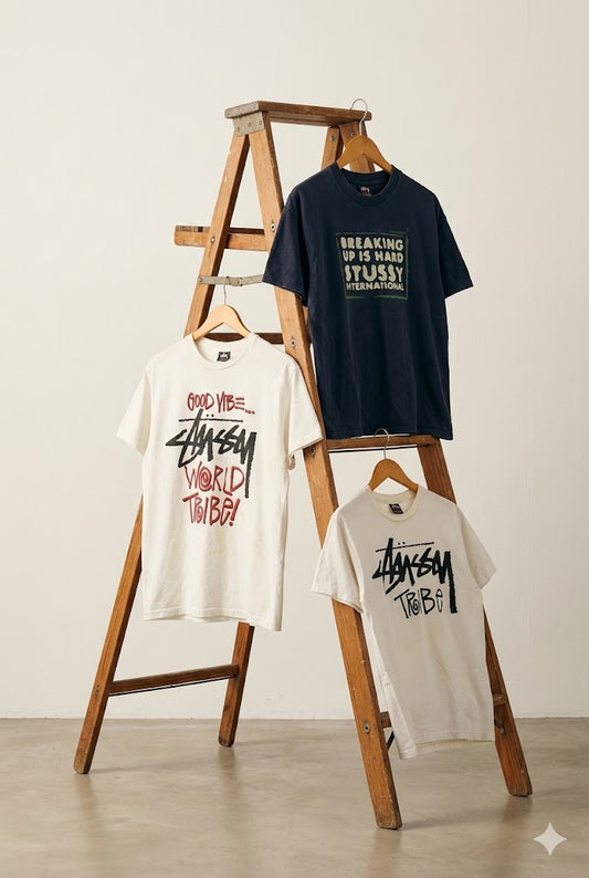 00's Stussy Print T-Shirt x3点