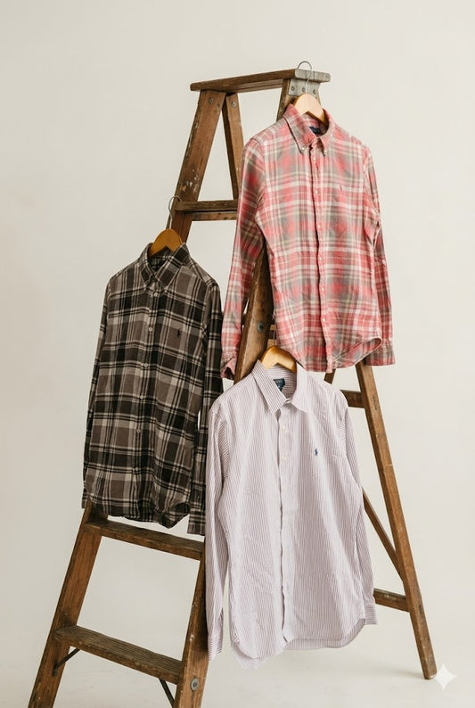 Ralph Lauren Check & Stripe Long Sleeve Shirt x3点