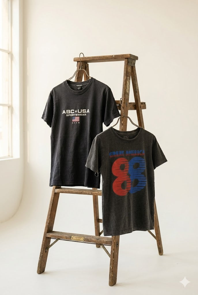 Made In USA Vintage Front Print Compact T-Shirt x2点