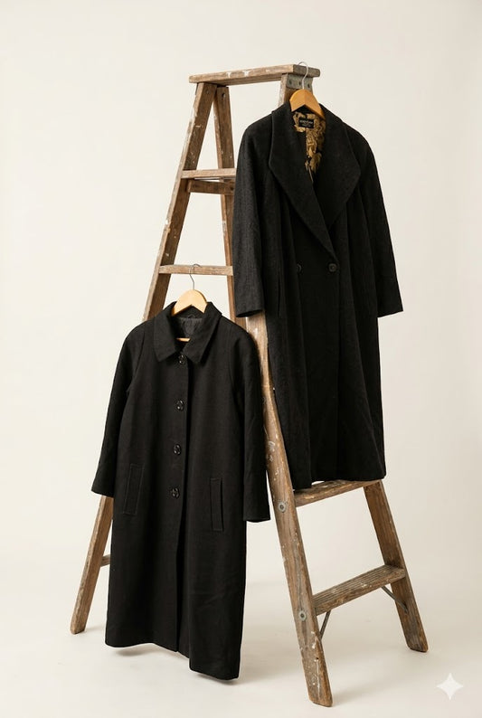 Women's Vintage Cashmere100%  Long Coat x2点