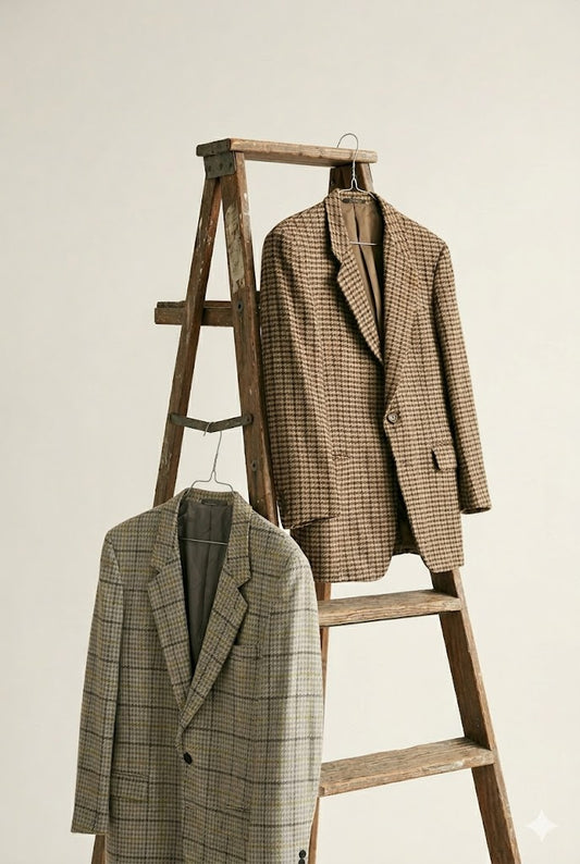 Men's Cashmere Mix Houndstooth Tailored Jacket x2点