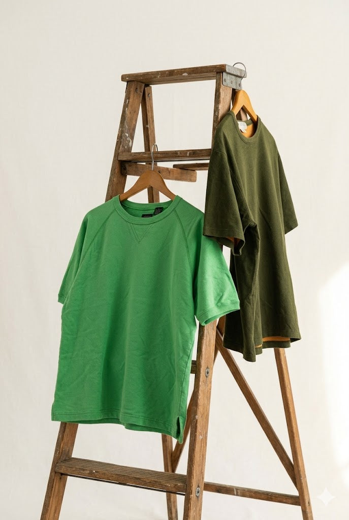 90's J.CREW Short Sleeve Sweatshirt T-Shirt x2点