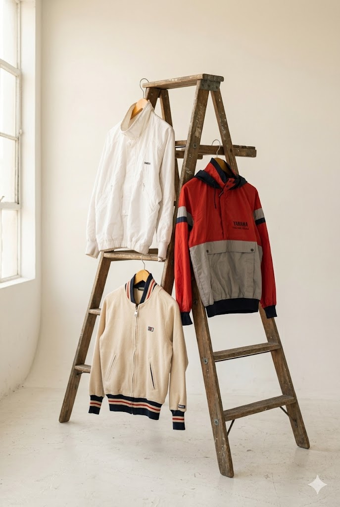 80-90's YAMAHA Vintage Nylon Jacket & Set Upx3点