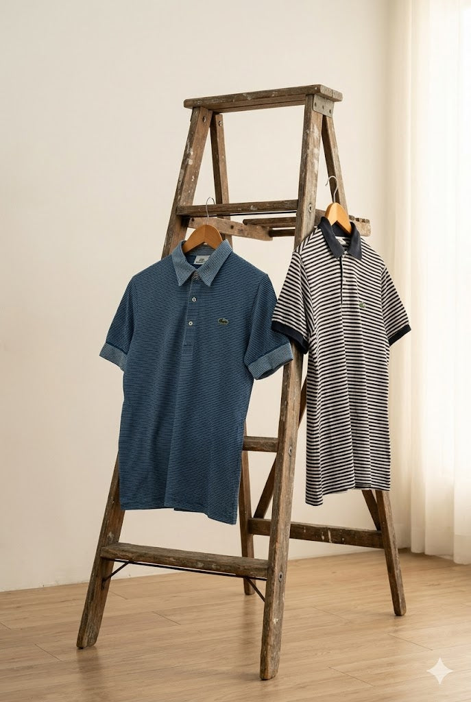 LACOSTE Stripe Short Sleeve Polo Shirt x2点