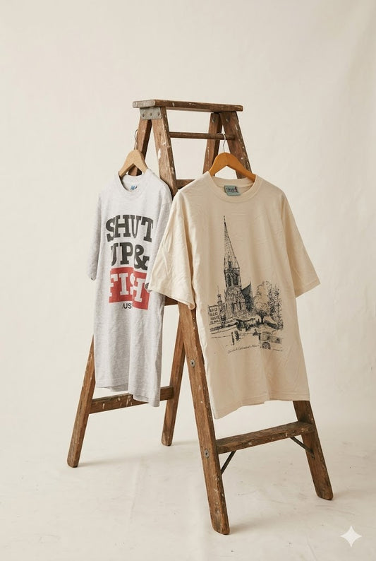 90's Vintage Made In Australia/New Zealand Printed T-Shirt x2点