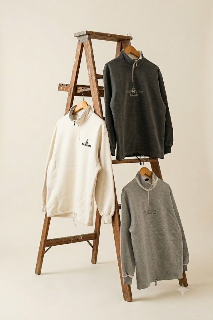 90-00's Le Coq Sportif Half-Zip Sweatshirt x4点