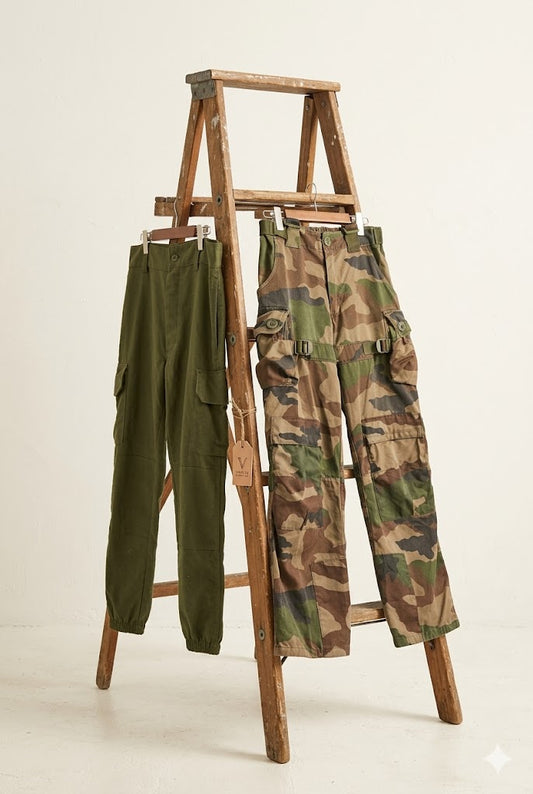 1984 Spanish Army & 2010 French Army Military Cargo Pants x2点