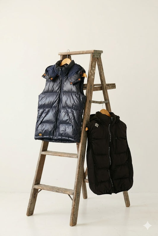 Men's Vintage Onitsuka Tiger & Descente Down Vest x2点