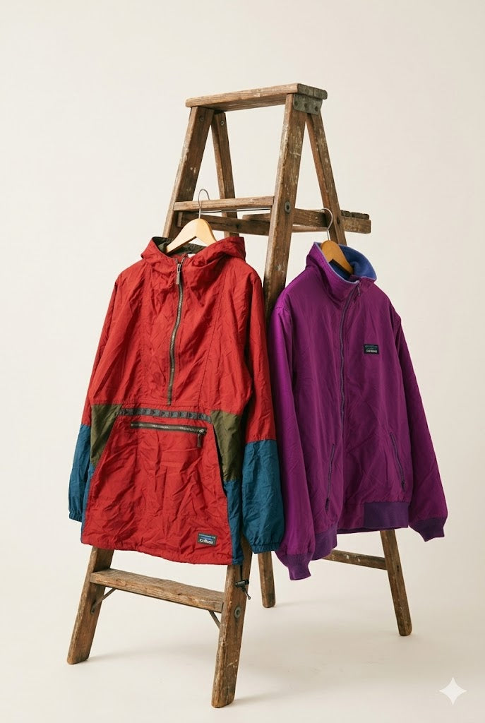 80-90's Made In USA L.L.bean Vintage Nylon Jacket & Anorak Parka x3点