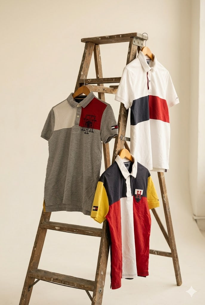 Tommy Hilfiger Patchwork Short Sleeve Polo Shirt x4点