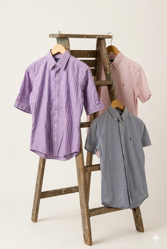 Ralph Lauren Stripe Short Sleeve Shirt x3点