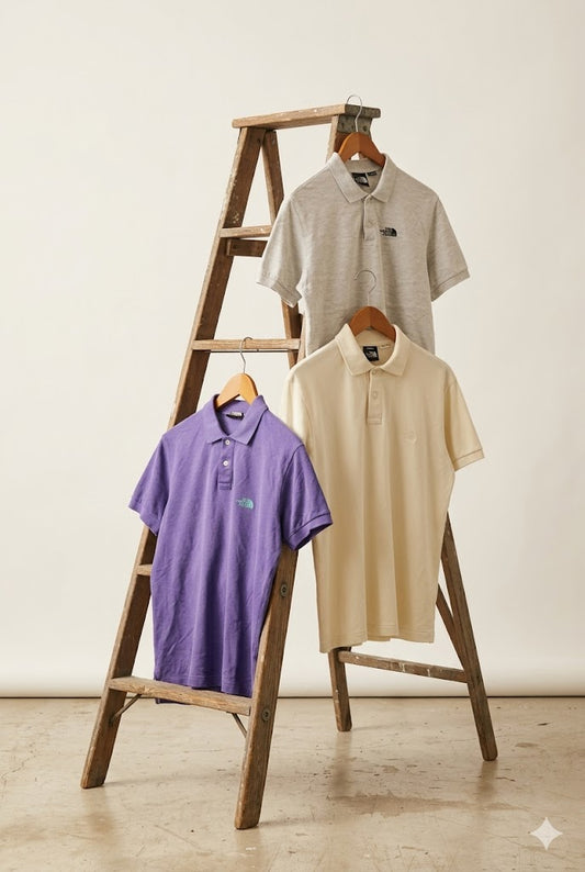 90's The North Face One Point Short Sleeve Polo Shirt x3点